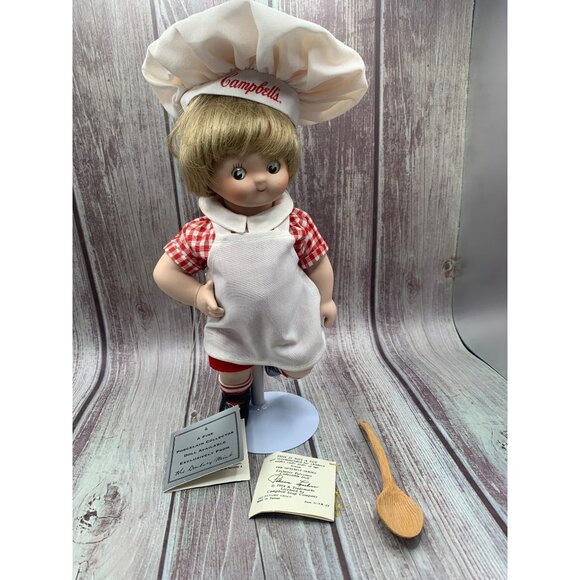 Campbell's Soup Kids Dancing Chef Porcelain Doll 1996 Limited Edition Loveless 1 - Picture 11 of 16